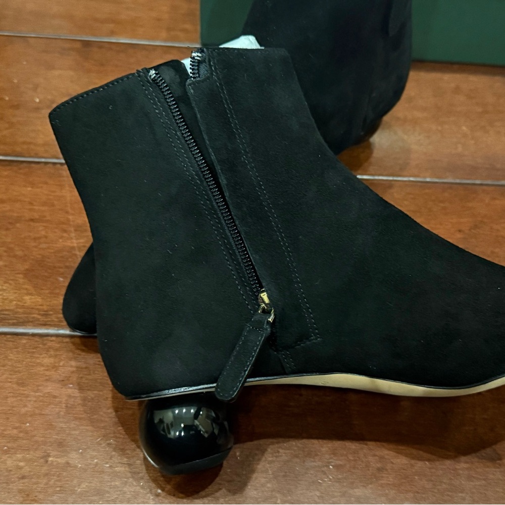 New Kate Spade Women's Black Leather Sydney Dress Booties Size 7.5B Narrow - Picture 11 of 16